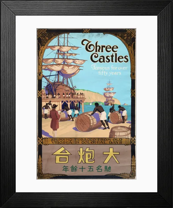 Framed Print : Three Castles tobacco advertising poster Framed Print : Three Castles tobacco advertising poster
