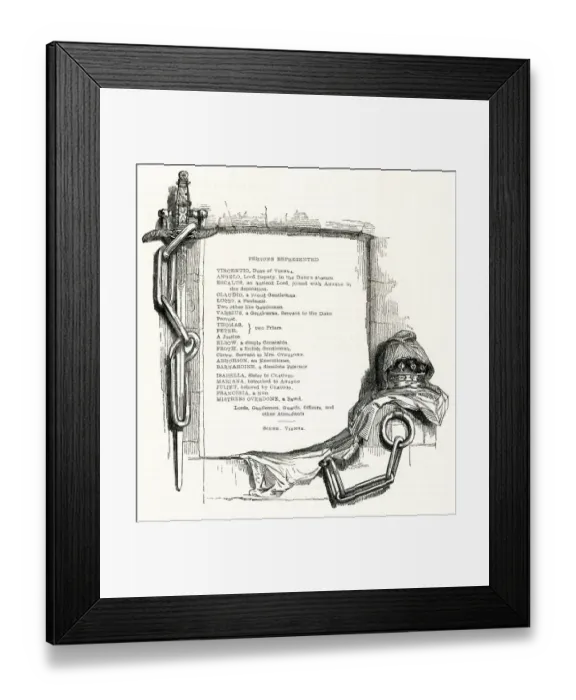 Framed Print : Illustration, Measure for Measure, by William Shakespeare Framed Print : Illustration, Measure for Measure, by William Shakespeare