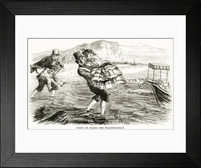Framed Print : Hastings - pleasure boat 1857 Framed Print : Hastings - pleasure boat 1857