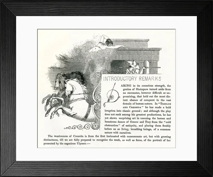 Framed Print : Illustration, Troilus and Cressida, by William Shakespeare Framed Print : Illustration, Troilus and Cressida, by William Shakespeare