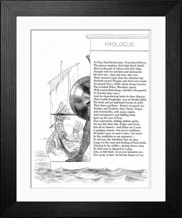 Framed Print : Illustration, Troilus and Cressida, by William Shakespeare Framed Print : Illustration, Troilus and Cressida, by William Shakespeare