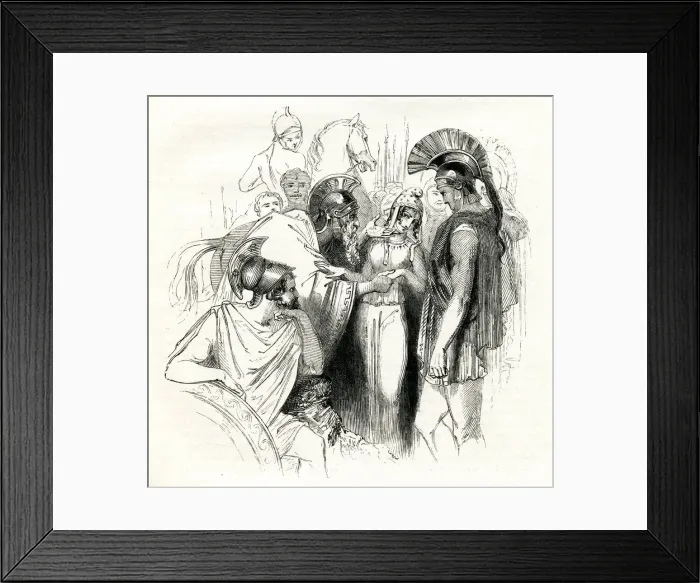 Framed Print : Illustration, Troilus and Cressida, by William Shakespeare Framed Print : Illustration, Troilus and Cressida, by William Shakespeare
