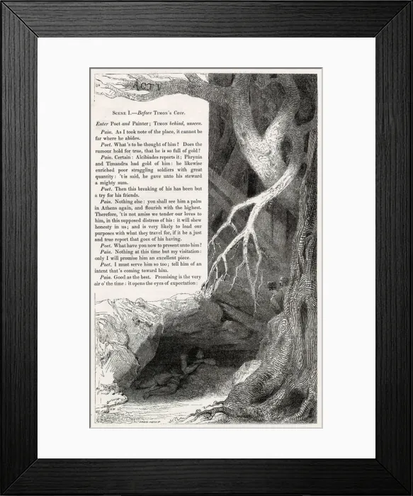Framed Print : Illustration, Timon of Athens, by William Shakespeare Framed Print : Illustration, Timon of Athens, by William Shakespeare
