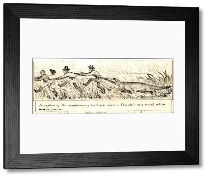 Framed Print : Emigration - Crocodile in the Marsh Framed Print : Emigration - Crocodile in the Marsh