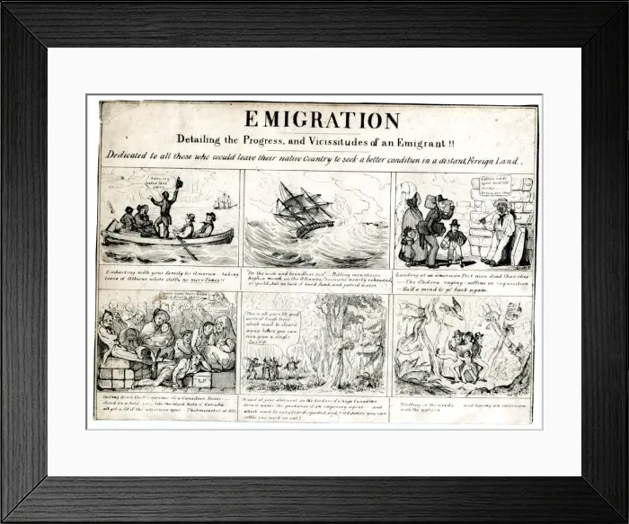 Framed Print : Emigration - Progress and Vicissitudes Framed Print : Emigration - Progress and Vicissitudes