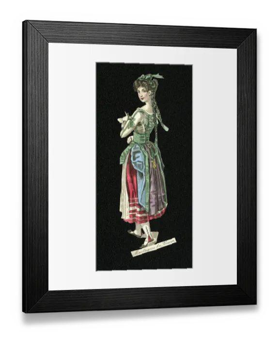 Framed Print : Womens Costumes of Europe - Bearn, France Framed Print : Womens Costumes of Europe - Bearn, France