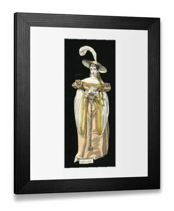 Framed Print : Womens Costumes of Europe - Spain Framed Print : Womens Costumes of Europe - Spain