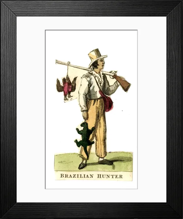 Framed Print : Scrap, Peoples of the World - Brazilian Hunter Framed Print : Scrap, Peoples of the World - Brazilian Hunter