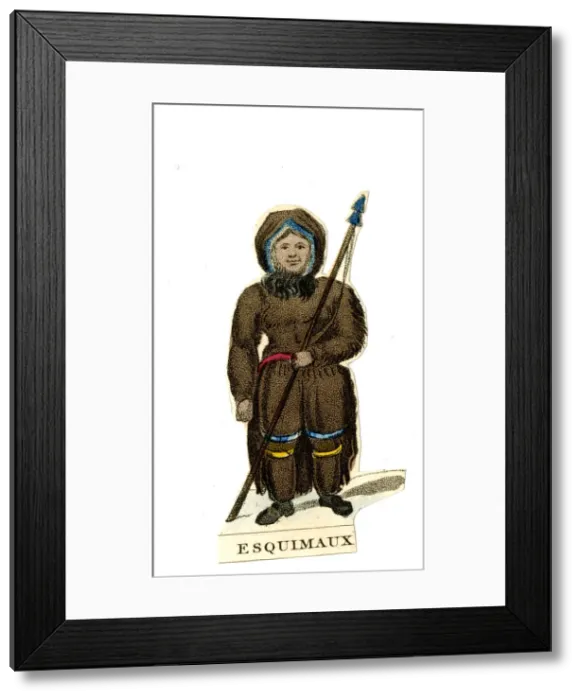 Framed Print : Scrap, Peoples of the World - Eskimo Framed Print : Scrap, Peoples of the World - Eskimo