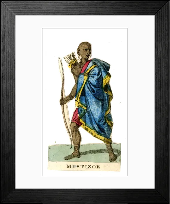 Framed Print : Scrap, Peoples of the World - Mestizo Framed Print : Scrap, Peoples of the World - Mestizo
