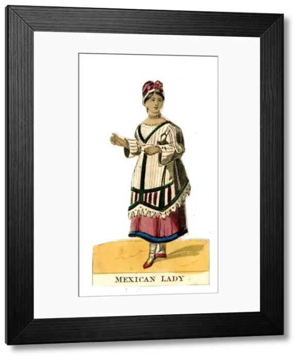 Framed Print : Scrap, Peoples of the World - Mexican Lady Framed Print : Scrap, Peoples of the World - Mexican Lady