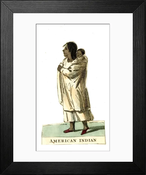 Framed Print : Scrap, Peoples of the World - Native American Indian