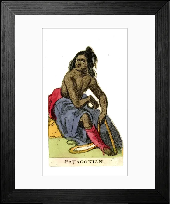 Framed Print : Scrap, Peoples of the World - Patagonian Man Framed Print : Scrap, Peoples of the World - Patagonian Man