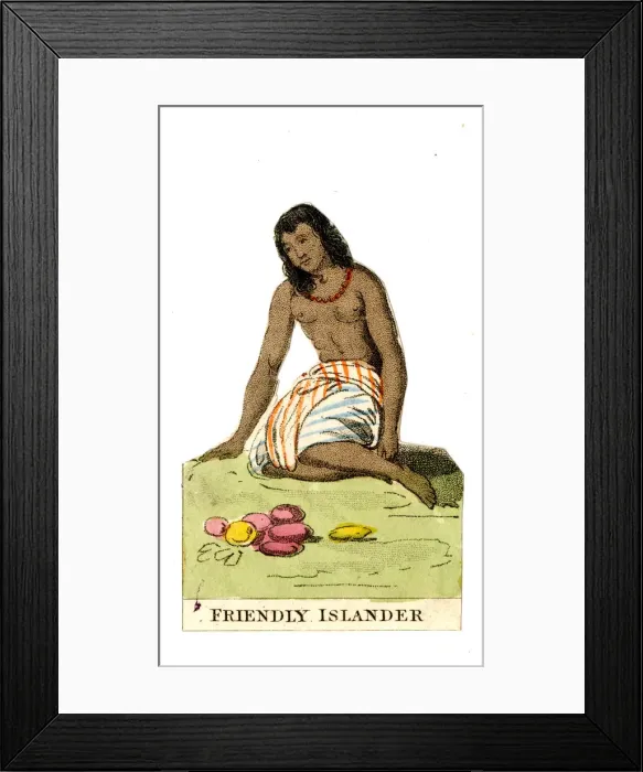 Framed Print : Scrap, Peoples of the World - Tonga, Friendly Islander Framed Print : Scrap, Peoples of the World - Tonga, Friendly Islander