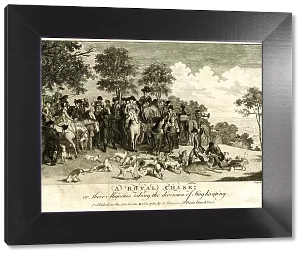 King George III and Queen Charlotte Stag Hunting