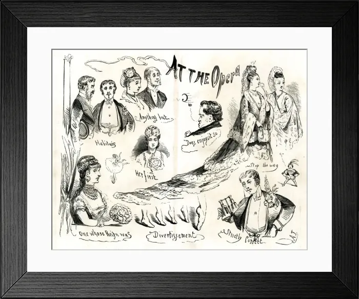 Framed Print : Sketches of people at the Opera Framed Print : Sketches of people at the Opera