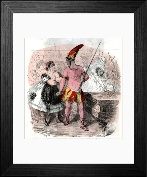 Framed Print : Billiards, Une Partie de Blanchisseux Framed Print : Billiards, Une Partie de Blanchisseux
