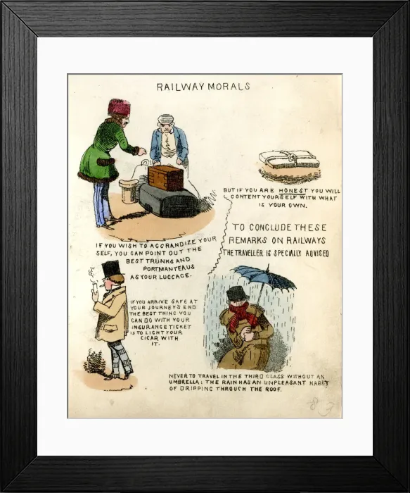 Framed Print : Cartoons, Hail, Rain, Steam and Speed by an Old Stoker Framed Print : Cartoons, Hail, Rain, Steam and Speed by an Old Stoker