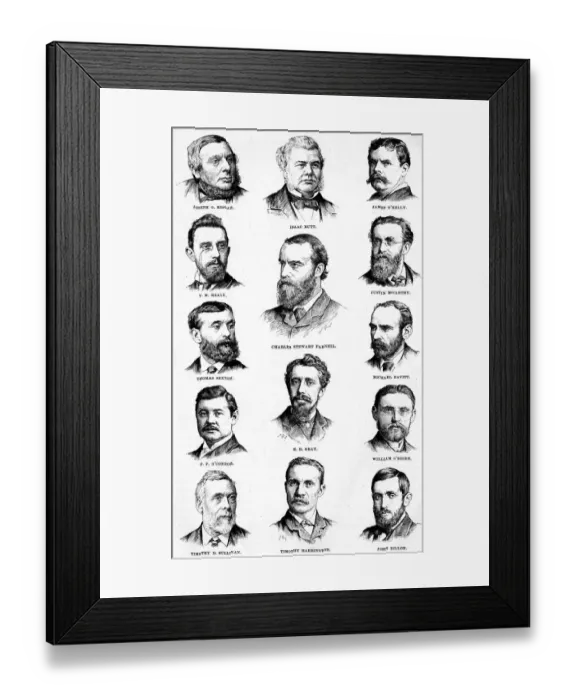Framed Print : Charles Stewart Parnell, Issac Butt and the Irish Party Framed Print : Charles Stewart Parnell, Issac Butt and the Irish Party