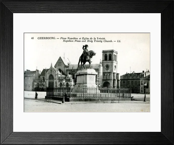 Framed Print : Napoleon Square and Holy Trinity Church, Cherbourg, France Framed Print : Napoleon Square and Holy Trinity Church, Cherbourg, France