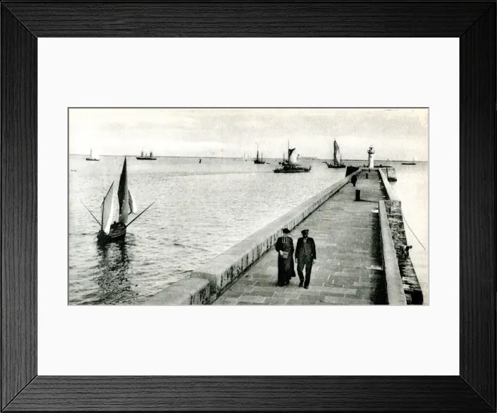 Framed Print : Pier at Cherbourg, France Framed Print : Pier at Cherbourg, France