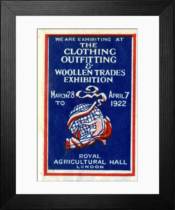 Framed Print : Stamp, Clothing, Outfitting & Woollen Trades Exhibition Framed Print : Stamp, Clothing, Outfitting & Woollen Trades Exhibition