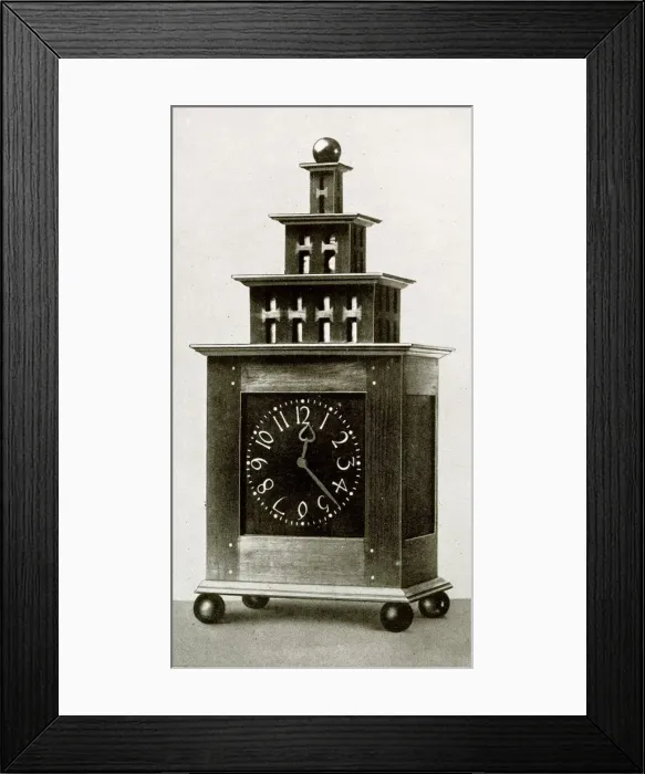Framed Print : Clock case in ebony inlaid with ivory Framed Print : Clock case in ebony inlaid with ivory