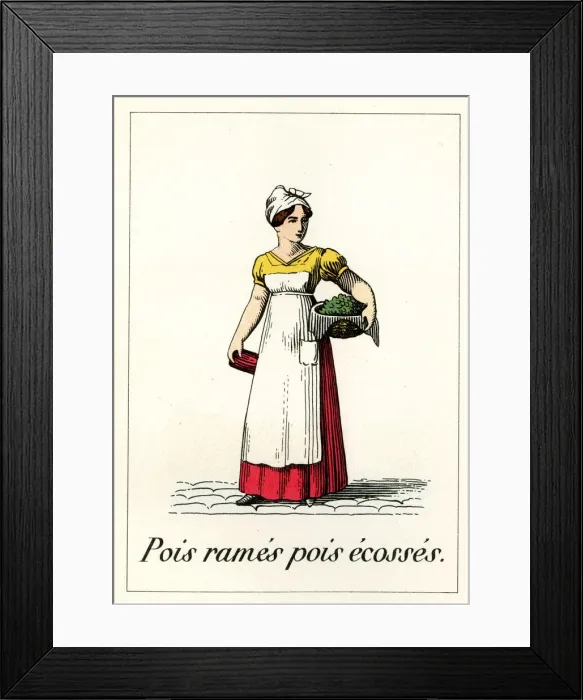 Framed Print : Cries of Paris - pea seller Framed Print : Cries of Paris - pea seller