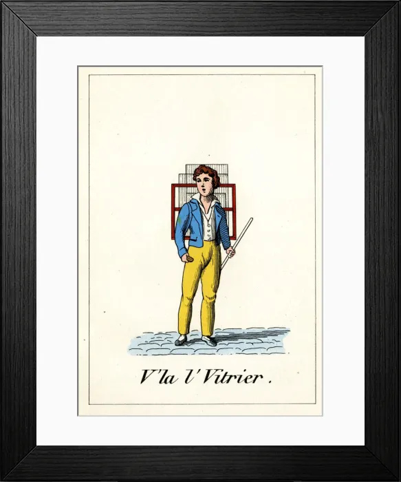 Framed Print : Cries of Paris - glass seller Framed Print : Cries of Paris - glass seller