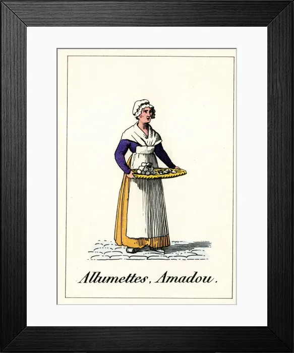 Framed Print : Cries of Paris - matches and tinder seller Framed Print : Cries of Paris - matches and tinder seller