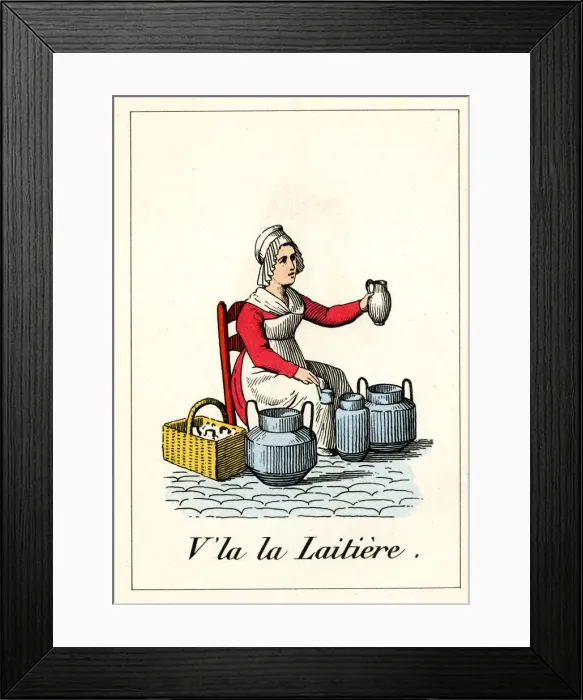 Framed Print : Cries of Paris - milk seller Framed Print : Cries of Paris - milk seller