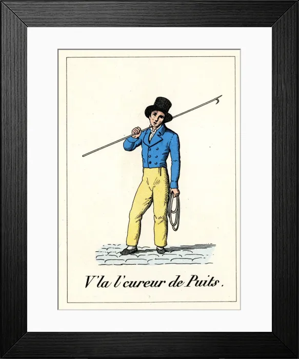Framed Print : Cries of Paris - well cleaner Framed Print : Cries of Paris - well cleaner