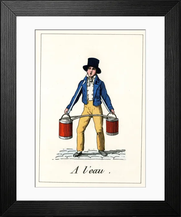 Framed Print : Cries of Paris - water carrier Framed Print : Cries of Paris - water carrier