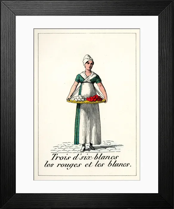 Framed Print : Cries of Paris - street trader with a tray of eggs Framed Print : Cries of Paris - street trader with a tray of eggs