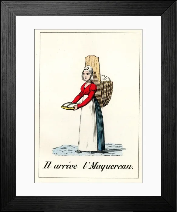 Framed Print : Cries of Paris - mackerel seller Framed Print : Cries of Paris - mackerel seller