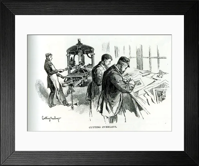 Framed Print : Cutting overlays, Black & White magazine Framed Print : Cutting overlays, Black & White magazine