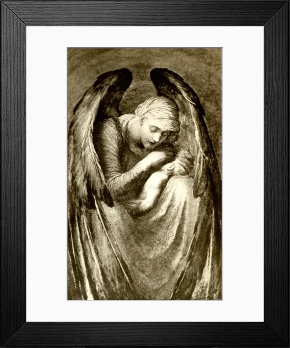 Framed Print : Death Crowning Innocence by G F Watts Framed Print : Death Crowning Innocence by G F Watts