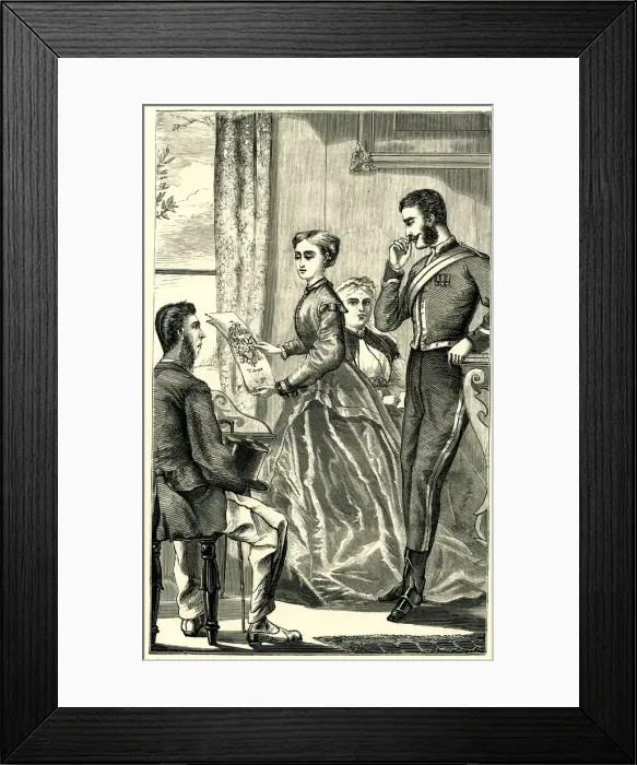 Framed Print : Musical soiree - Do you know this song? Framed Print : Musical soiree - Do you know this song?