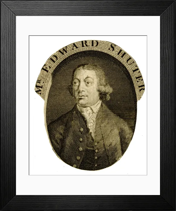Framed Print : Edward Shuter, English actor and singer Framed Print : Edward Shuter, English actor and singer