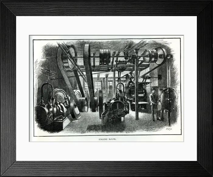 Framed Print : Engine Room, Black & White magazine Framed Print : Engine Room, Black & White magazine