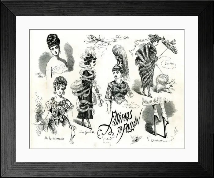 Framed Print : Cartoon, Fashions to Follow Framed Print : Cartoon, Fashions to Follow