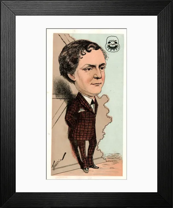 Framed Print : Figaro Cartoon, Cards of the Day - John Sleeper Clarke Framed Print : Figaro Cartoon, Cards of the Day - John Sleeper Clarke