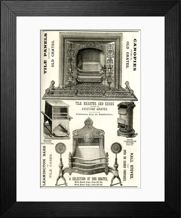 Framed Print : Fireplaces, Hearths, Grates and Kerbs Framed Print : Fireplaces, Hearths, Grates and Kerbs