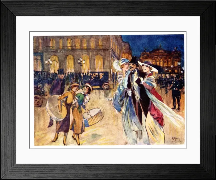 Framed Print : Evening, Rue de la Paix, Paris, France