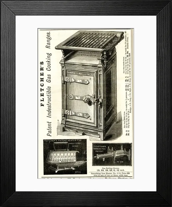 Framed Print : Fletchers Gas Cooking Ranges Framed Print : Fletchers Gas Cooking Ranges
