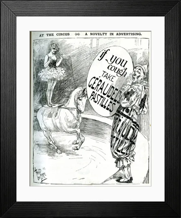 Framed Print : Advert for Geraudels Pastilles, cough sweets Framed Print : Advert for Geraudels Pastilles, cough sweets