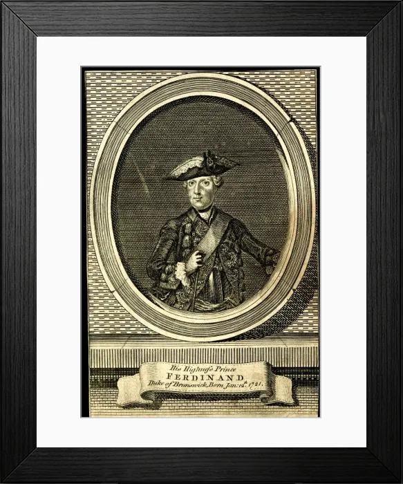 Framed Print : Prince Ferdinand, Duke of Brunswick Framed Print : Prince Ferdinand, Duke of Brunswick