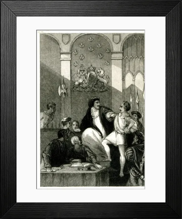 Framed Print : Henry, Prince of Wales striking Judge William Gascoigne Framed Print : Henry, Prince of Wales striking Judge William Gascoigne