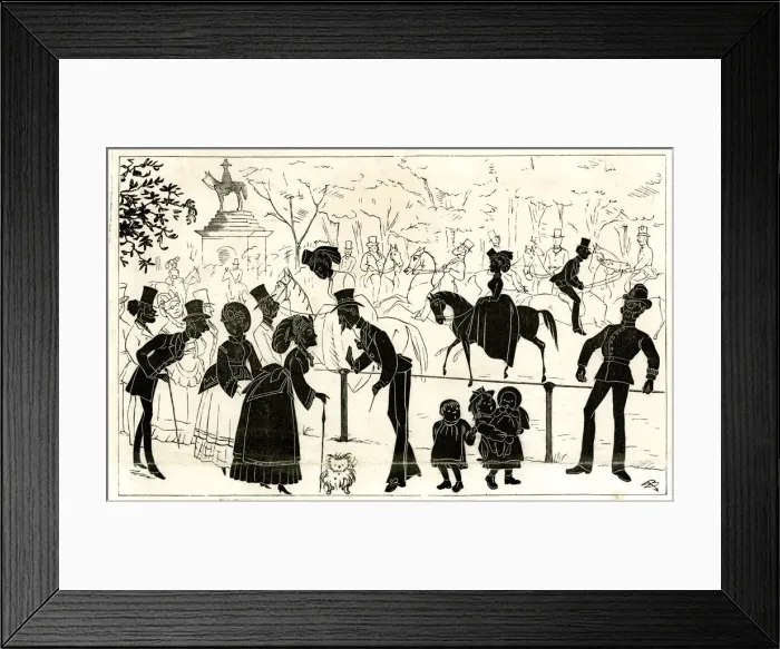 Framed Print : A Sketch in Jet at Hyde Park Corner Framed Print : A Sketch in Jet at Hyde Park Corner