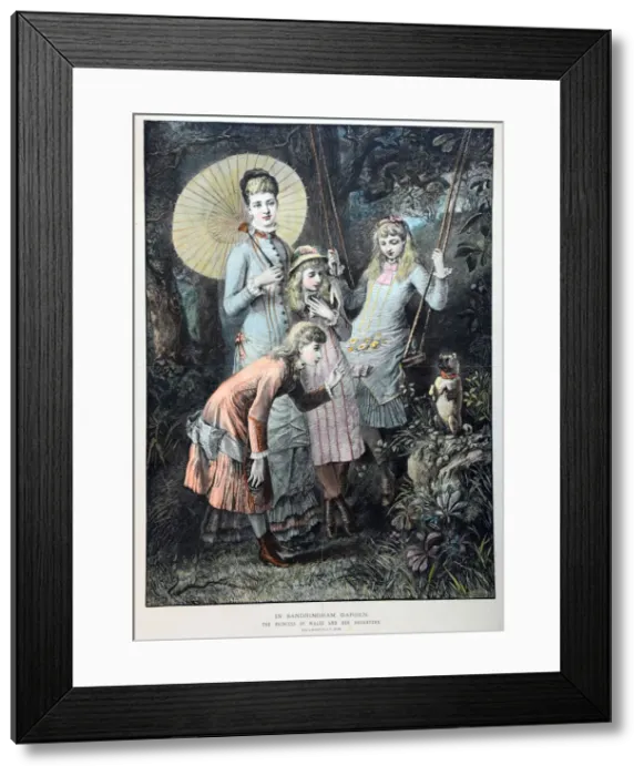 Framed Print : Alexandra, Princess of Wales, and her three daughters Framed Print : Alexandra, Princess of Wales, and her three daughters